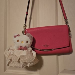 Hello kitty plush keychain spring dress wedding dress sanrio plush keych…